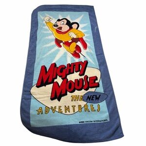 Vintage 1988 Mighty Mouse Beach Towel